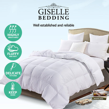 Giselle Bedding 700GSM Goose Down Feather Quilt Single.
