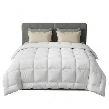 Giselle Bedding Wool Quilt 500GSM Thick King Winter Doona Baffle Box Construction 100% Wool Filling