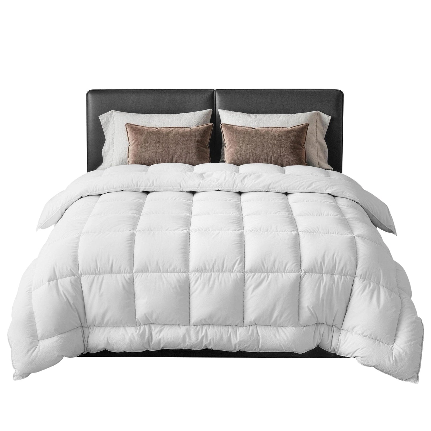 Giselle Bedding Wool Quilt 800GSM Extra Thick Queen Winter Doona Baffle Box Construction 100% Wool Filling