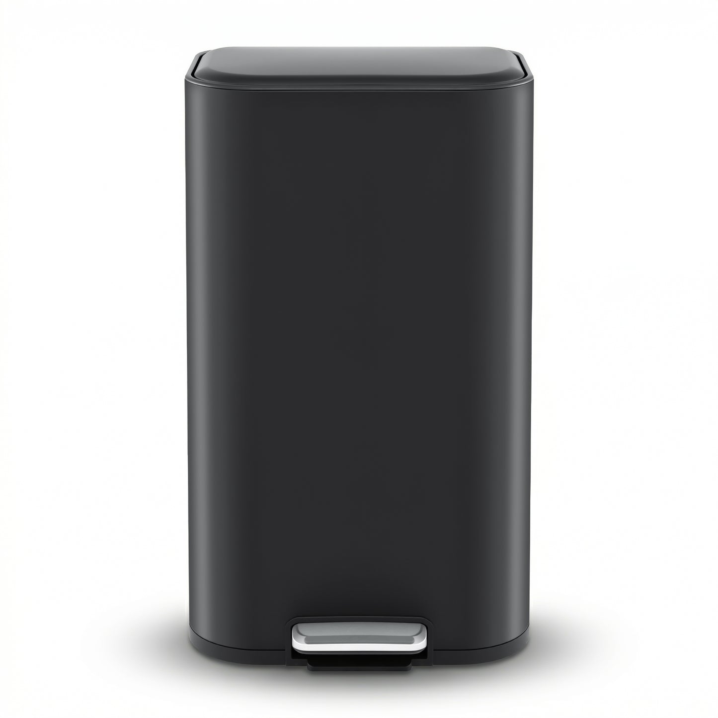 Cefito Kitchen Trash Can 40L Pedal Bins Rubbish Bin Steel with Soft Close Lid, Removable Inner Bucket, Rectangular Garbage Can Recycling Bin, Black
