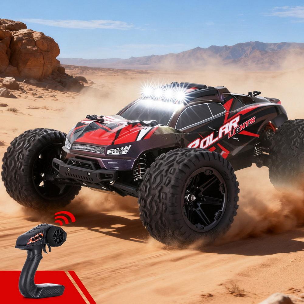 Keezi Kids Remote Control Car Off-Road Truck with Lights Electric Vehicle Toys.