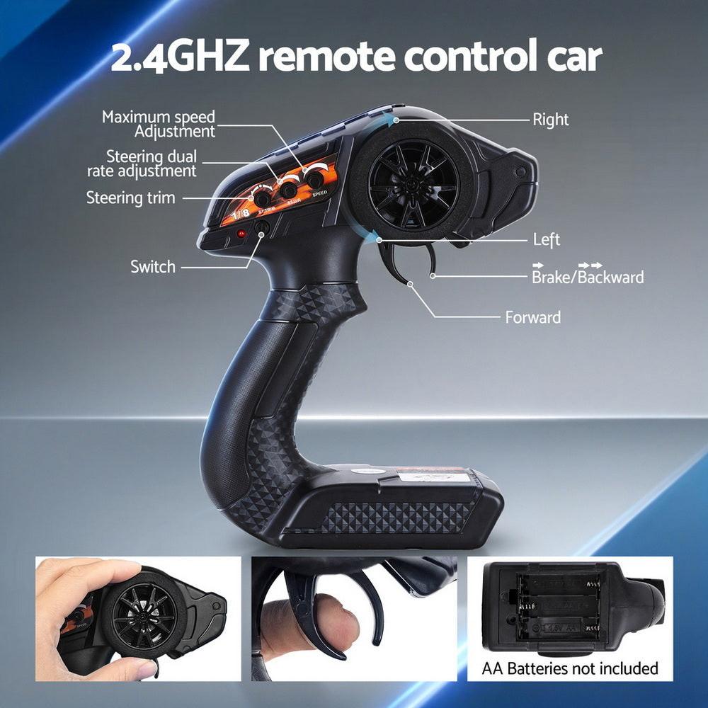 Keezi Kids Remote Control Car Off-Road Truck with Lights Electric Vehicle Toys.