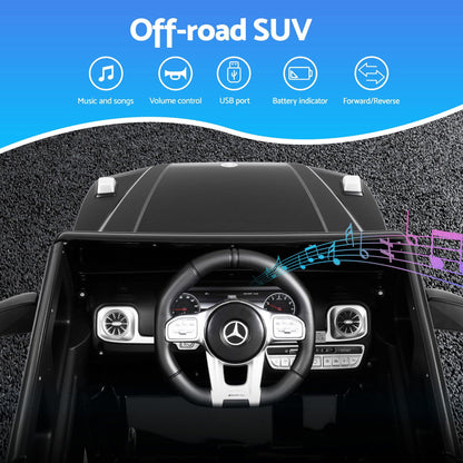 Kids Electric Ride On Car Mercedes-Benz Licensed AMG G63 Toy Cars 12V Black.