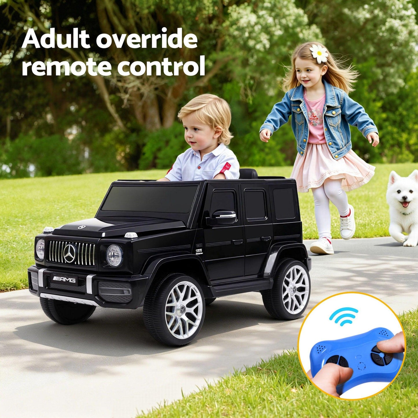 Kids Electric Ride On Car Mercedes-Benz Licensed AMG G63 Toy Cars 12V Black.