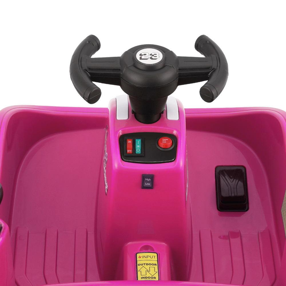 Rigo Kids Ride On Car Bumper Kart 6V Electric Toys Cars Remote Control Pink.