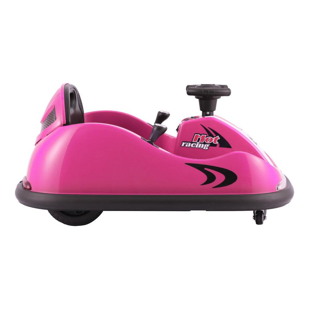 Rigo Kids Ride On Car Bumper Kart 6V Electric Toys Cars Remote Control Pink.