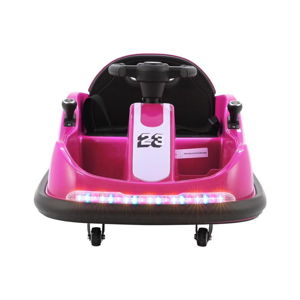 Rigo Kids Ride On Car Bumper Kart 6V Electric Toys Cars Remote Control Pink.