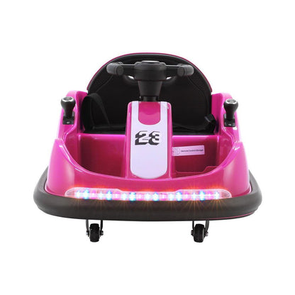 Rigo Kids Ride On Car Bumper Kart 6V Electric Toys Cars Remote Control Pink.
