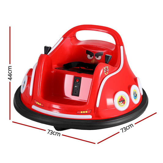Kids Ride On Car Bumper Electric Ride On Cars Light Remote Angry Birds Sticker Red.