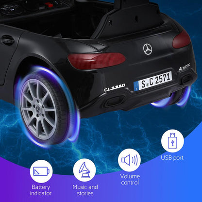 Kids Electric Ride On Car Licensed Outdoor Toys Cars Music Remote Black.