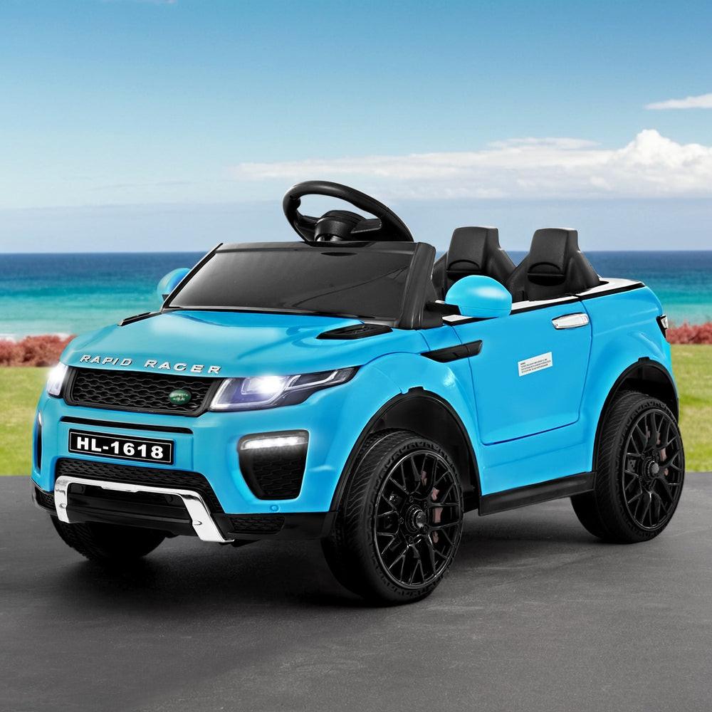 Rigo Kids Electric Ride On Car SUV Range Rover-inspired Toy Cars Remote 12V Blue.