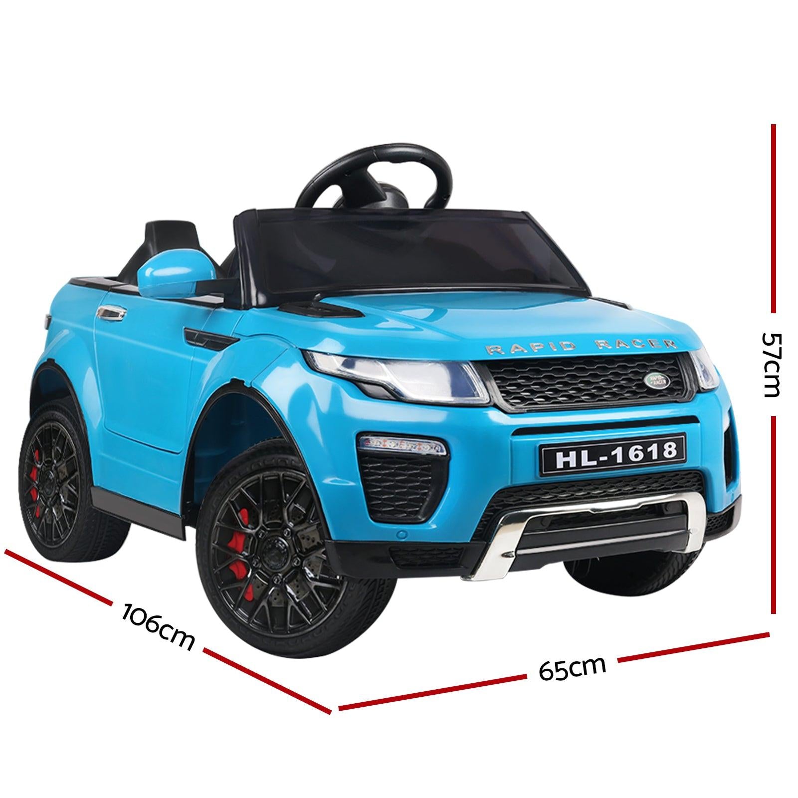 Rigo Kids Electric Ride On Car SUV Range Rover-inspired Toy Cars Remote 12V Blue.