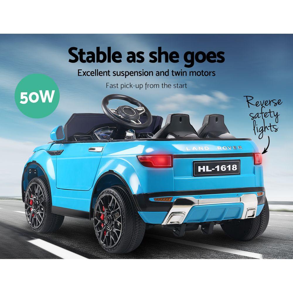 Rigo Kids Electric Ride On Car SUV Range Rover-inspired Toy Cars Remote 12V Blue.
