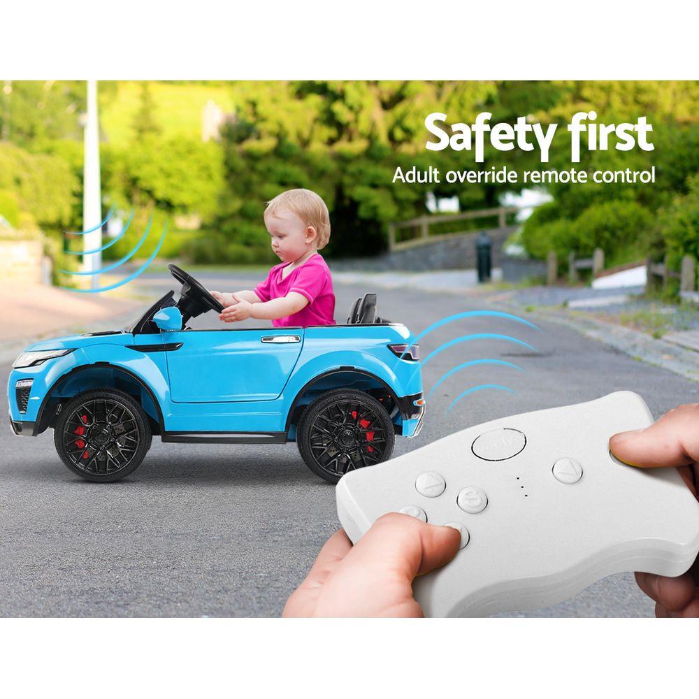 Rigo Kids Electric Ride On Car SUV Range Rover-inspired Toy Cars Remote 12V Blue.