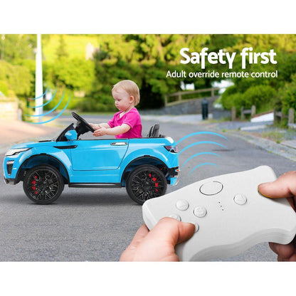 Rigo Kids Electric Ride On Car SUV Range Rover-inspired Toy Cars Remote 12V Blue.