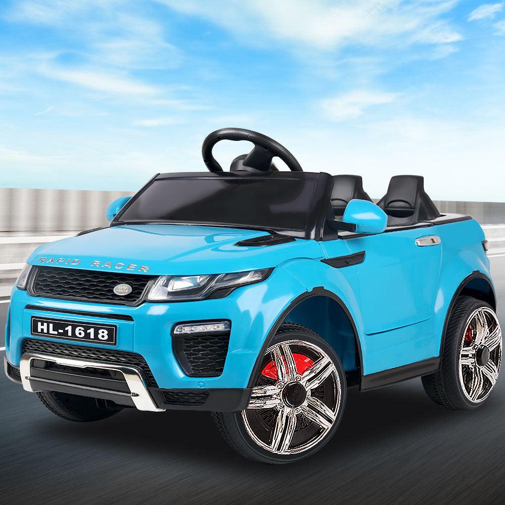 Rigo Kids Electric Ride On Car SUV Range Rover-inspired Toy Cars Remote 12V Blue.