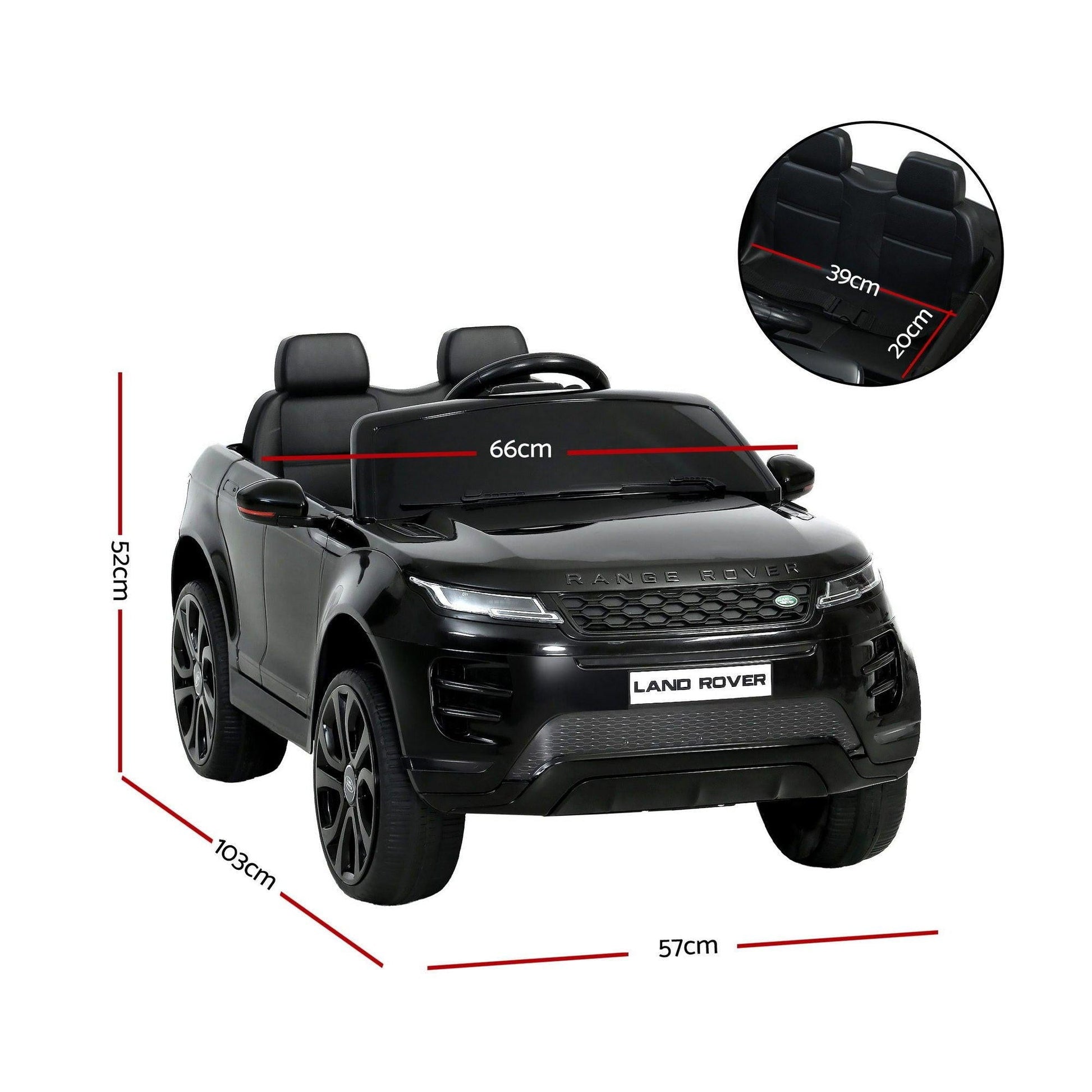 Kids Electric Ride On Car Land Rover Licensed Toy Cars Remote 12V Battery Black.