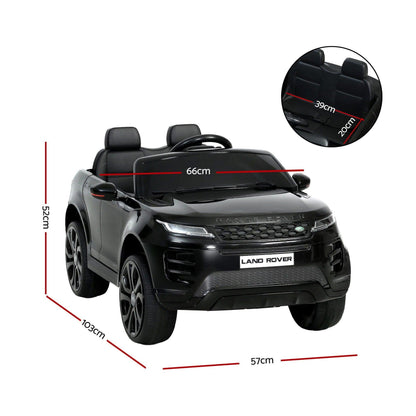 Kids Electric Ride On Car Land Rover Licensed Toy Cars Remote 12V Battery Black.