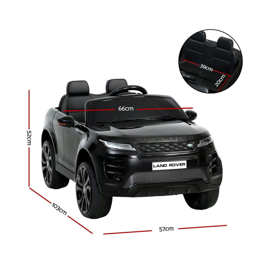 Kids Electric Ride On Car Land Rover Licensed Toy Cars Remote 12V Battery Black.