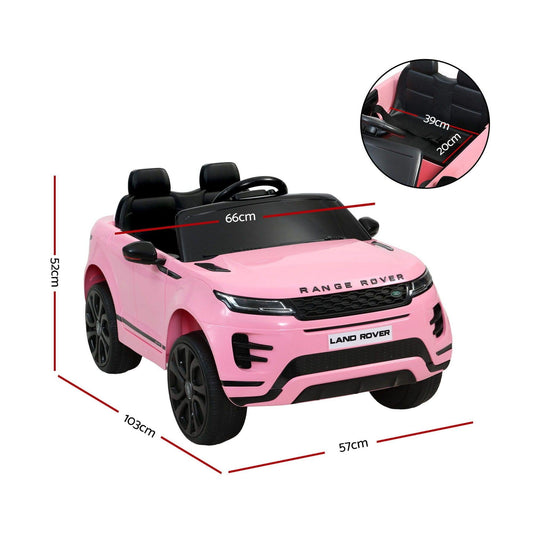 Kids Electric Ride On Car Land Rover Licensed Toy Cars Remote 12V Battery Pink.