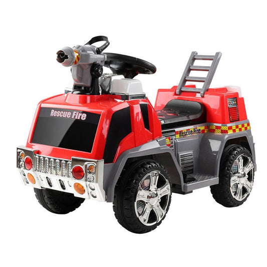 Rigo Kids Electric Ride On Car Fire Engine Fighting Truck Toy Cars 6V Red.
