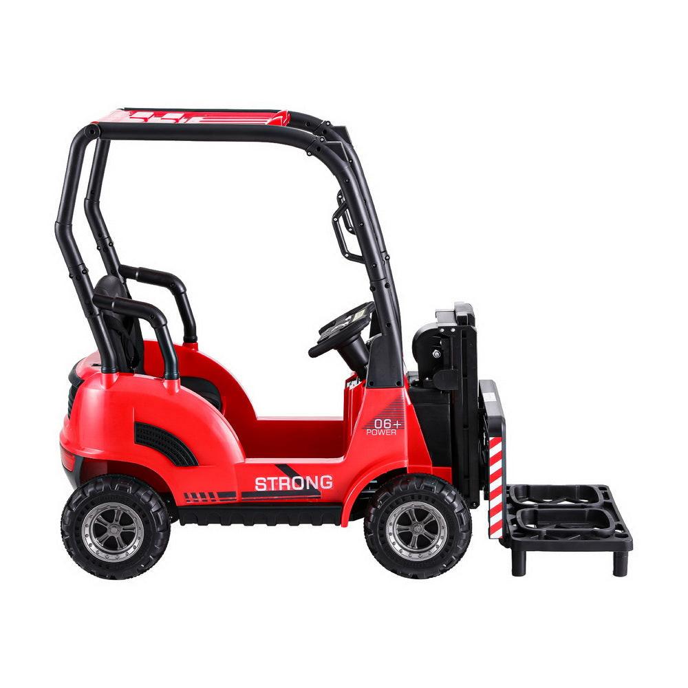 Rigo Kids Electric Ride On Car Forklift Loader Toys Cars Horn Remote 12V Red.