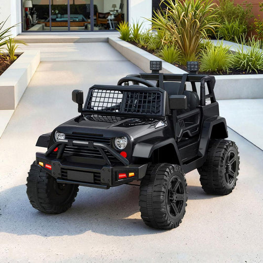 Rigo Kids Electric Ride On Car Jeep Toy Cars Remote 12V Black.