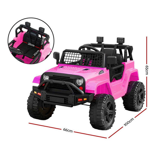 Rigo Kids Electric Ride On Car Jeep Toy Cars Remote 12V Pink.