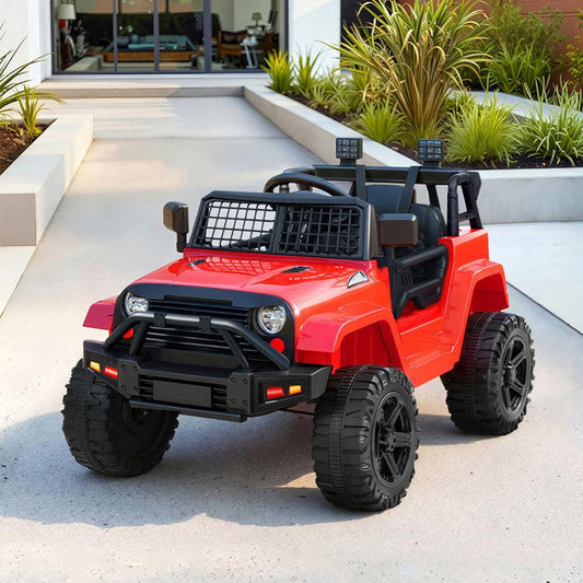 Rigo Kids Electric Ride On Car Jeep Toy Cars Remote 12V Red.