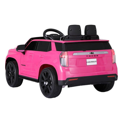 Kids Ride On Car Licensed Chevrolet Tahoe Electric Toys Horn Remote 12V Pink.