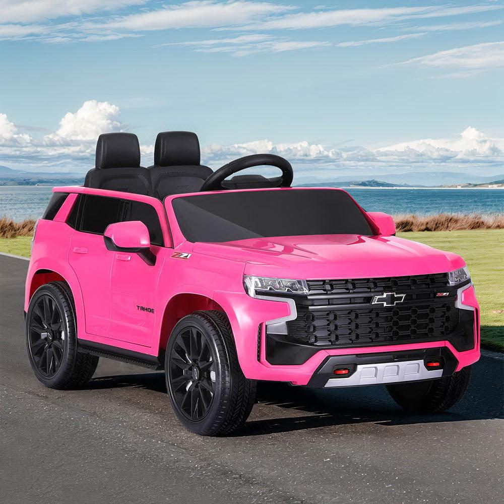 Kids Ride On Car Licensed Chevrolet Tahoe Electric Toys Horn Remote 12V Pink.