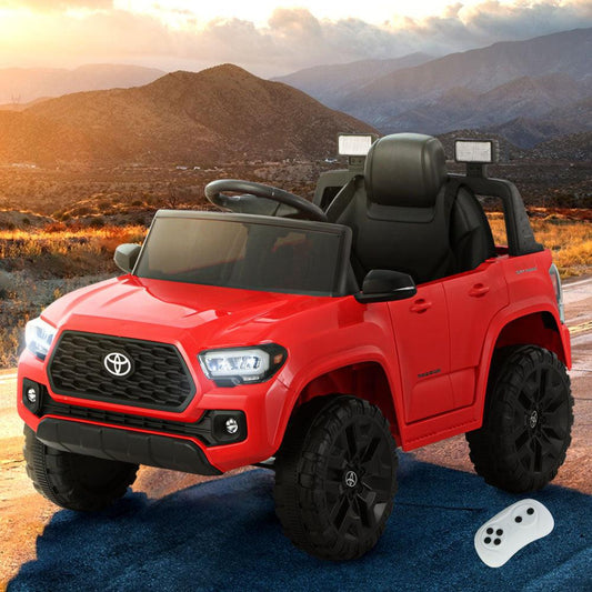 Kids Electric Ride On Car Toyota Tacoma Off Road Jeep Toy Cars Remote 12V Red.