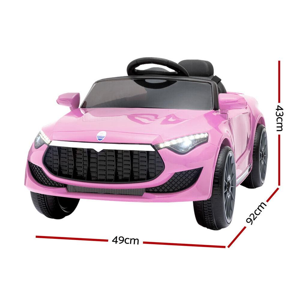 Rigo Kids Electric Ride On Car Toys Cars Headlight Music Remote Control 12V Pink.
