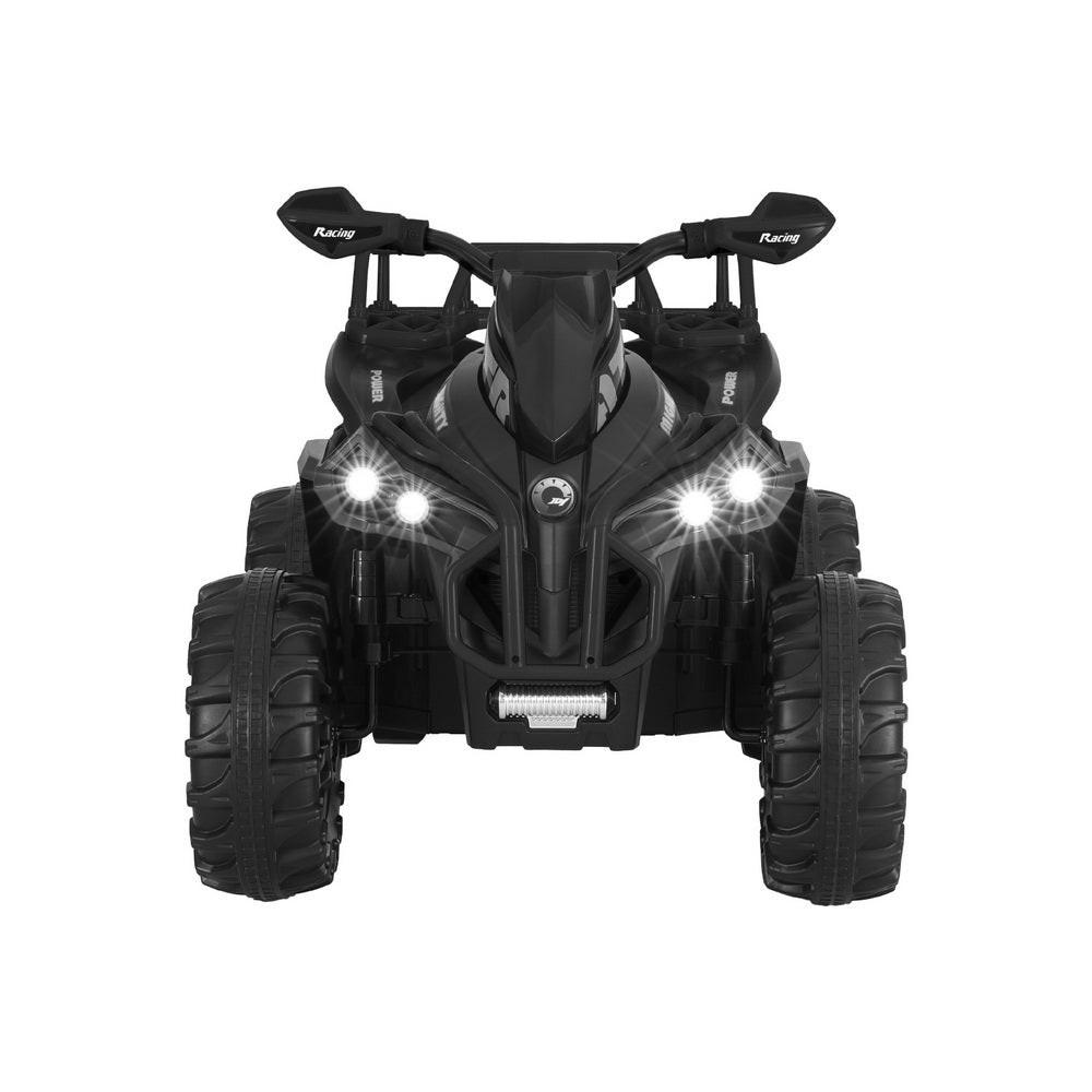 Rigo Kids Ride On Car ATV Quad Motorbike Storage Rack Electric Toys 12V Black.