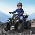 Rigo Kids Ride On Car ATV Quad Motorbike Storage Rack Electric Toys 12V Black.