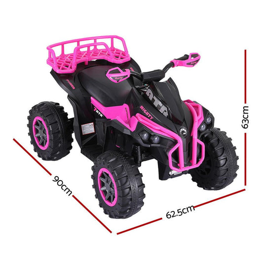 Rigo Kids Ride On Car ATV Quad Motorbike Storage Rack Electric Toys 12V Pink.