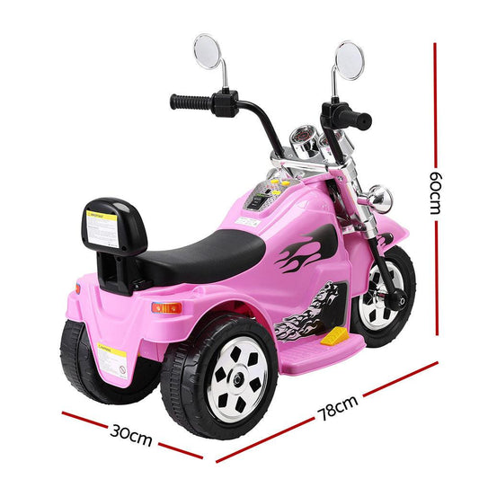 Rigo Kids Ride On Car Motorcycle Motorbike Electric Toys Horn Music 6V Pink.