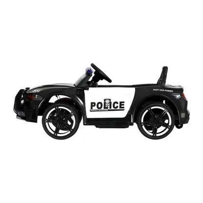 Rigo Kids Ride On Car Electric Patrol Police Cars Battery Powered Toys 12V Black.