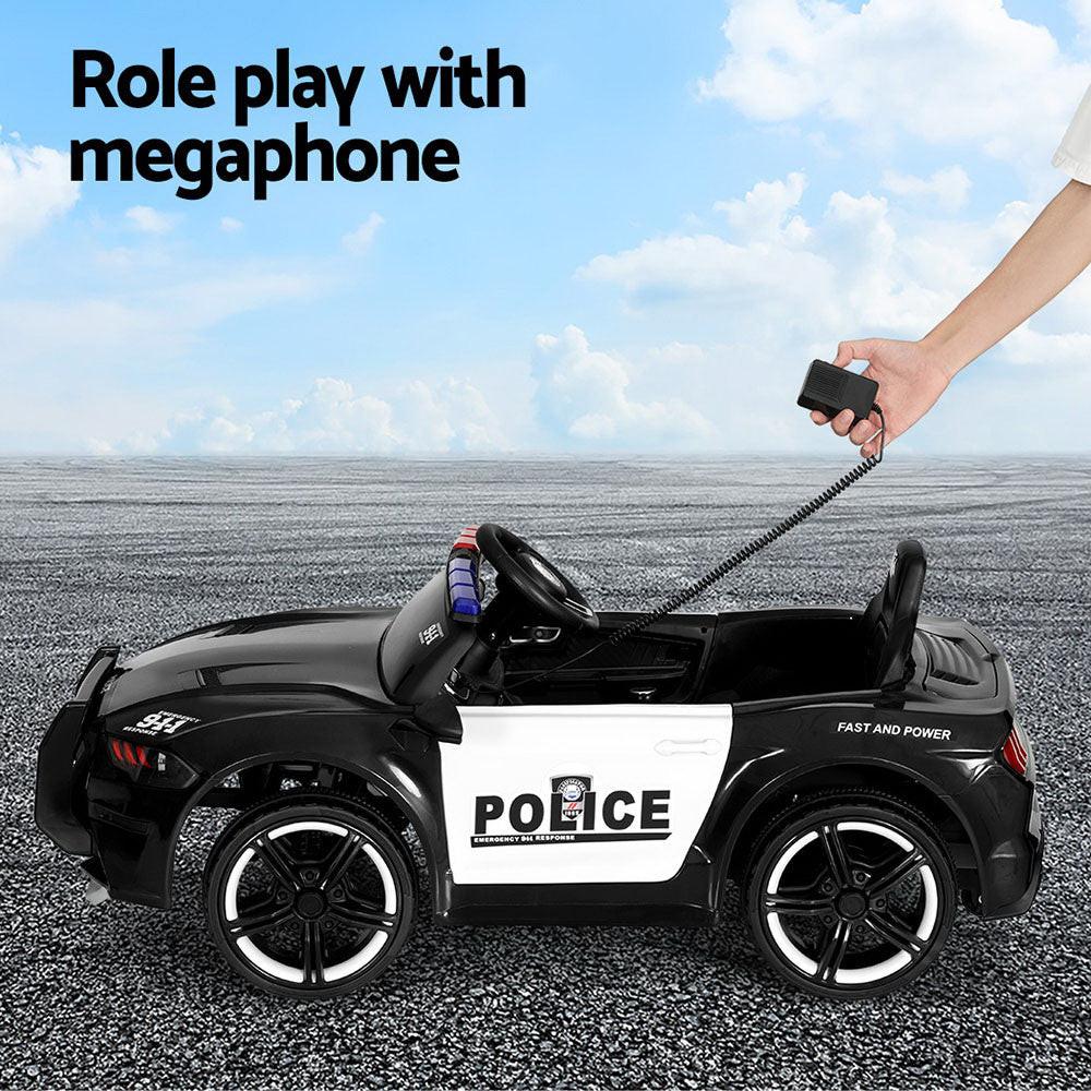Rigo Kids Ride On Car Electric Patrol Police Cars Battery Powered Toys 12V Black.