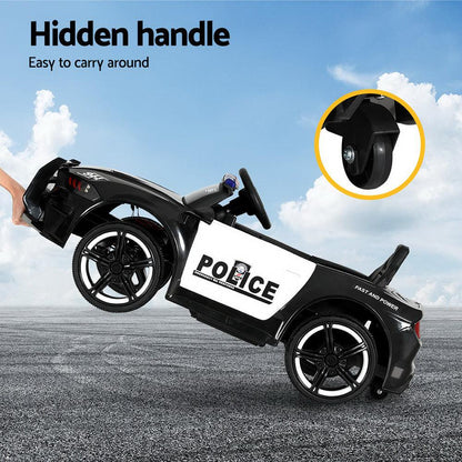 Rigo Kids Ride On Car Electric Patrol Police Cars Battery Powered Toys 12V Black.