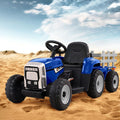 Rigo Kids Electric Ride On Car Tractor Toy Cars 12V Blue.