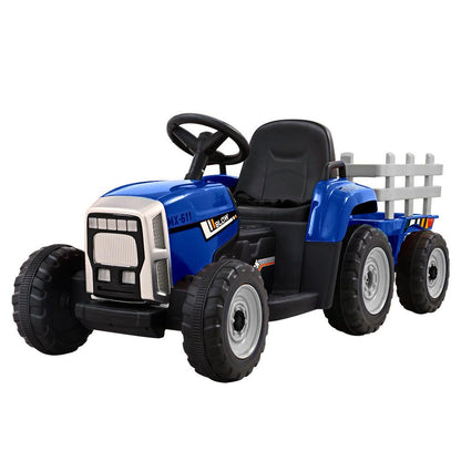 Rigo Kids Electric Ride On Car Tractor Toy Cars 12V Blue.