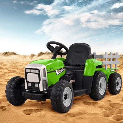 Electric Ride On Car Rigo Kids Ride On Cars Tractor Toy 12V Green.