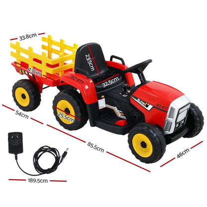 Rigo Kids Electric Ride On Car Tractor Toy Cars 12V Red.