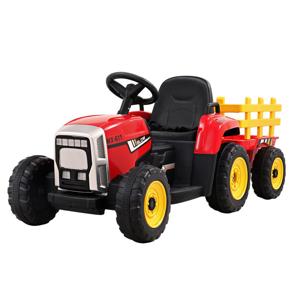 Rigo Kids Electric Ride On Car Tractor Toy Cars 12V Red.