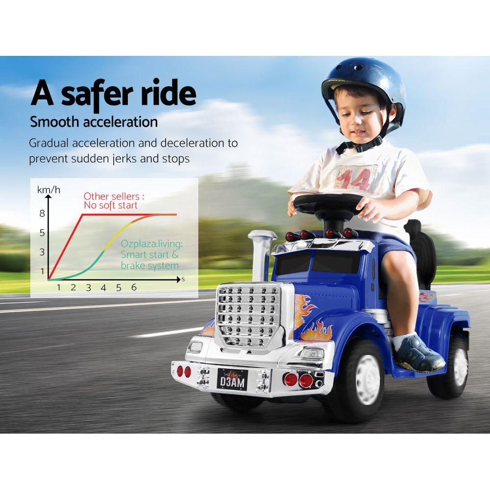 Rigo Kids Electric Ride On Car Truck Motorcycle Motorbike Toy Cars 6V Blue.