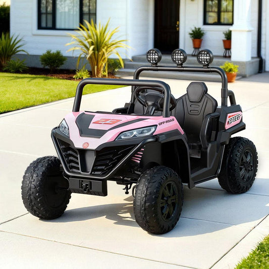 Rigo Kids Ride On Car Electric Toys Cars Headlight Music Remote Control Pink.