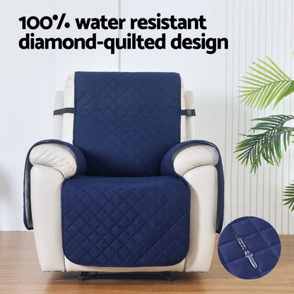 Artiss Recliner Chair Cover 100% Water Resistant Navy.