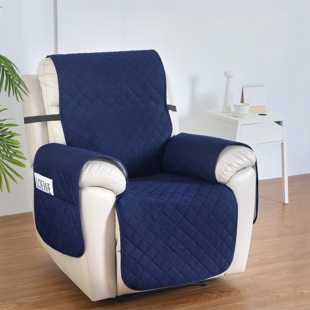 Artiss Recliner Chair Cover 100% Water Resistant Navy.
