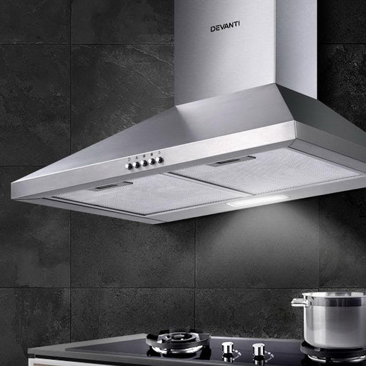 Devanti 600mm Range Hood 60cm Rangehood Stainless Steel.